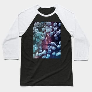 Korean Love Finger Snap - Floral Space Baseball T-Shirt